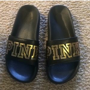 VICTORIA'S SECRET PINK SLIPPERS MEDIUM EUC